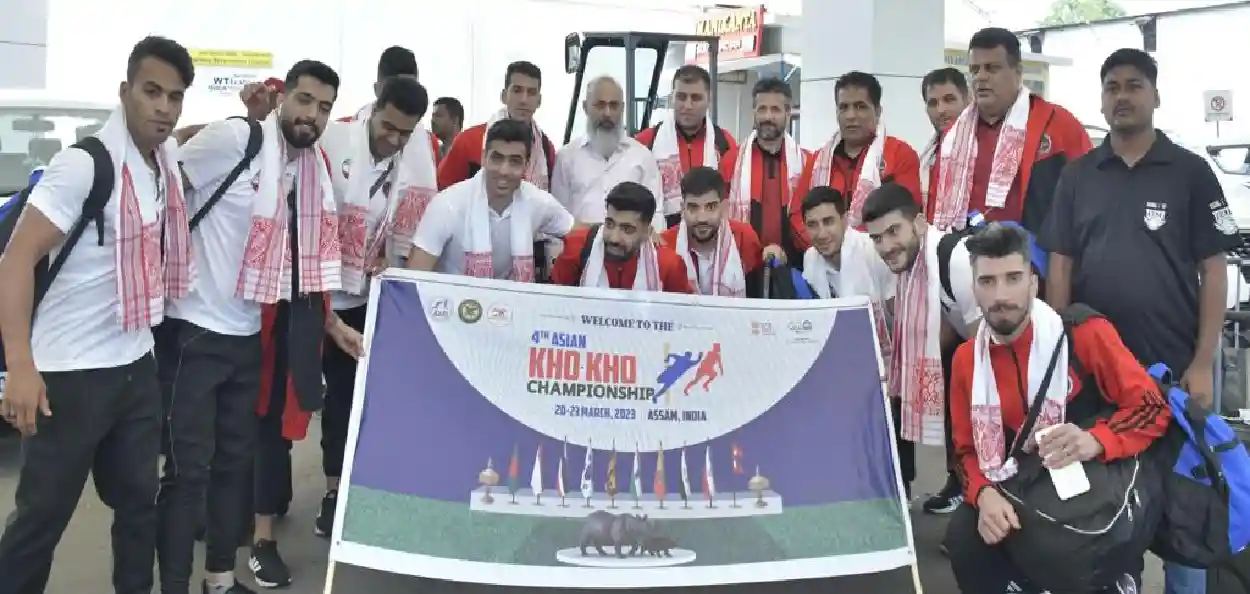 চতুৰ্থ এছিয়ান খো খো চেম্পিয়নশ্বিত অংশগ্ৰহণ কৰিবলৈ উপস্থিত হোৱা ইৰাণৰ পুৰুষ দল
