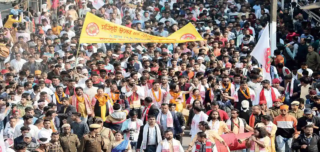 মনিকূট উৎসৱ উপলক্ষে উলিওৱা সমন্বয় শোভাযাত্ৰা