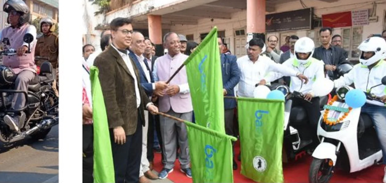 'বায়ু' নামৰ ই-বাইক টেক্সি সেৱা মুকলি কৰাৰ সময়ত পৰিবহণ মন্ত্ৰী পৰিমল শুক্লবৈদ্য