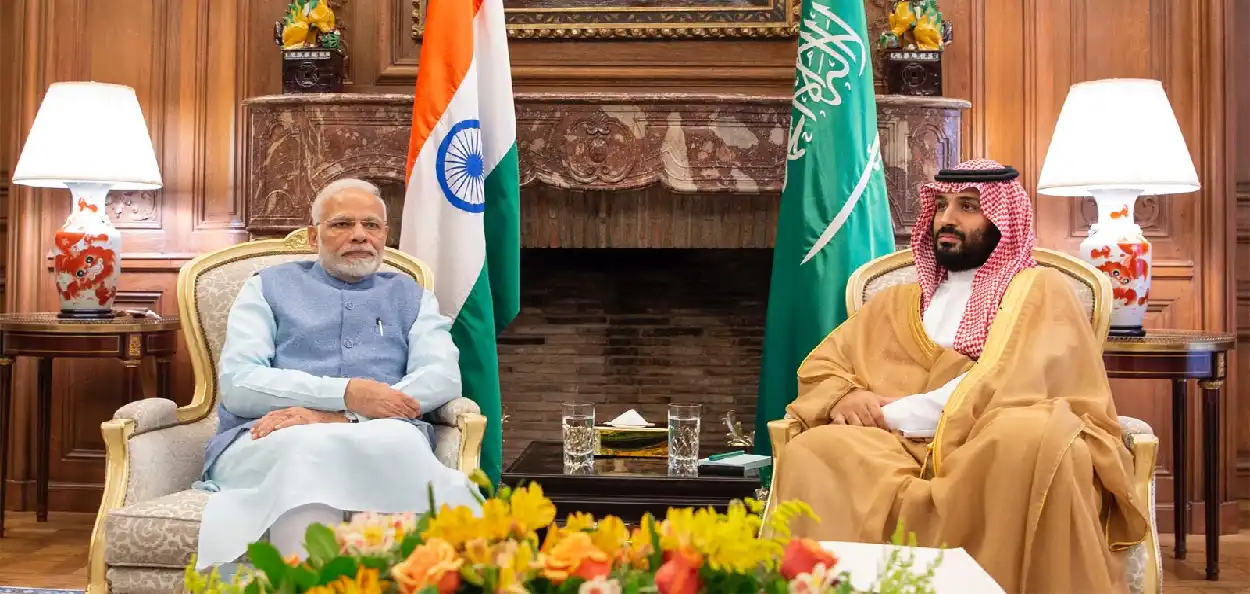 ভাৰতৰ প্ৰধানমন্ত্ৰী নৰেন্দ্ৰ মোদীৰ সৈতে ছৌদি আৰৱৰ ক্ৰাউন প্ৰিন্স মহম্মদ বিন ছলমান