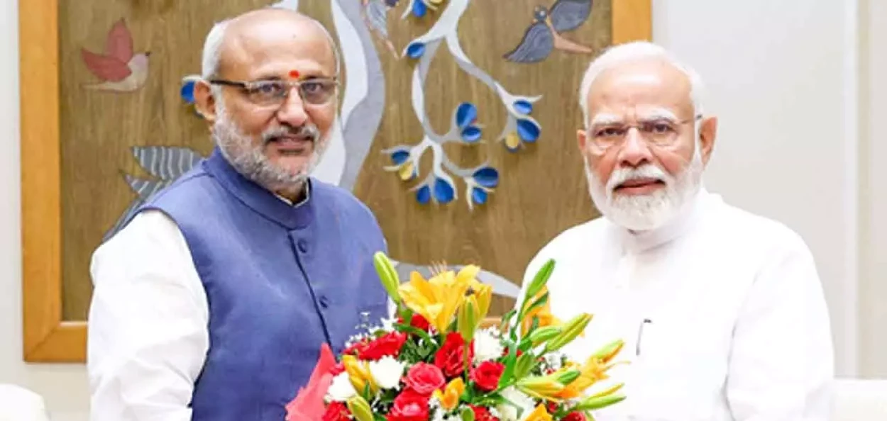 প্ৰধানমন্ত্ৰী নৰেন্দ্ৰ মোদী আৰু চি পি ৰাধাকৃষ্ণন