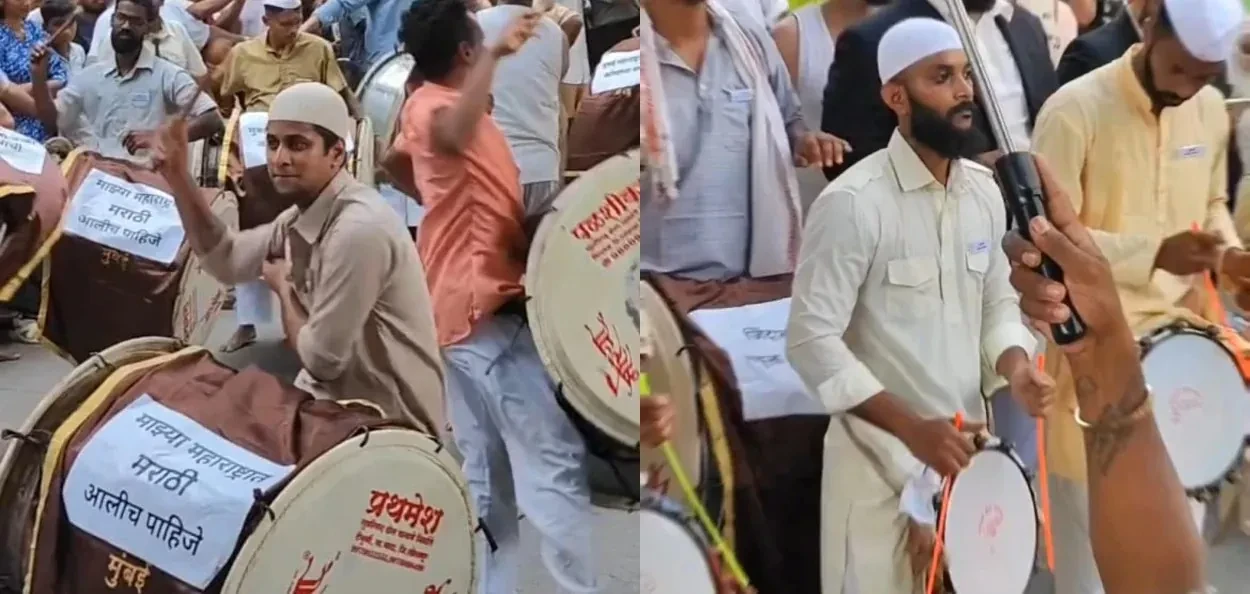মুম্বাইত গণেশ উৎসৱত মুছলমান ঢোলবাদকে সৃষ্টি কৰিলে উৎসৱমুখৰ পৰিৱেশ