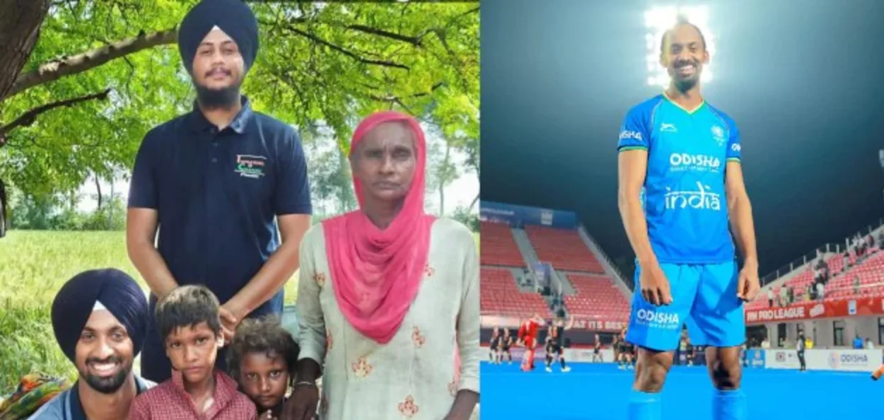 বানবিধ্বস্ত পৰিয়ালটোৰ কাষত হকী তাৰকা হাৰ্দিক সিং