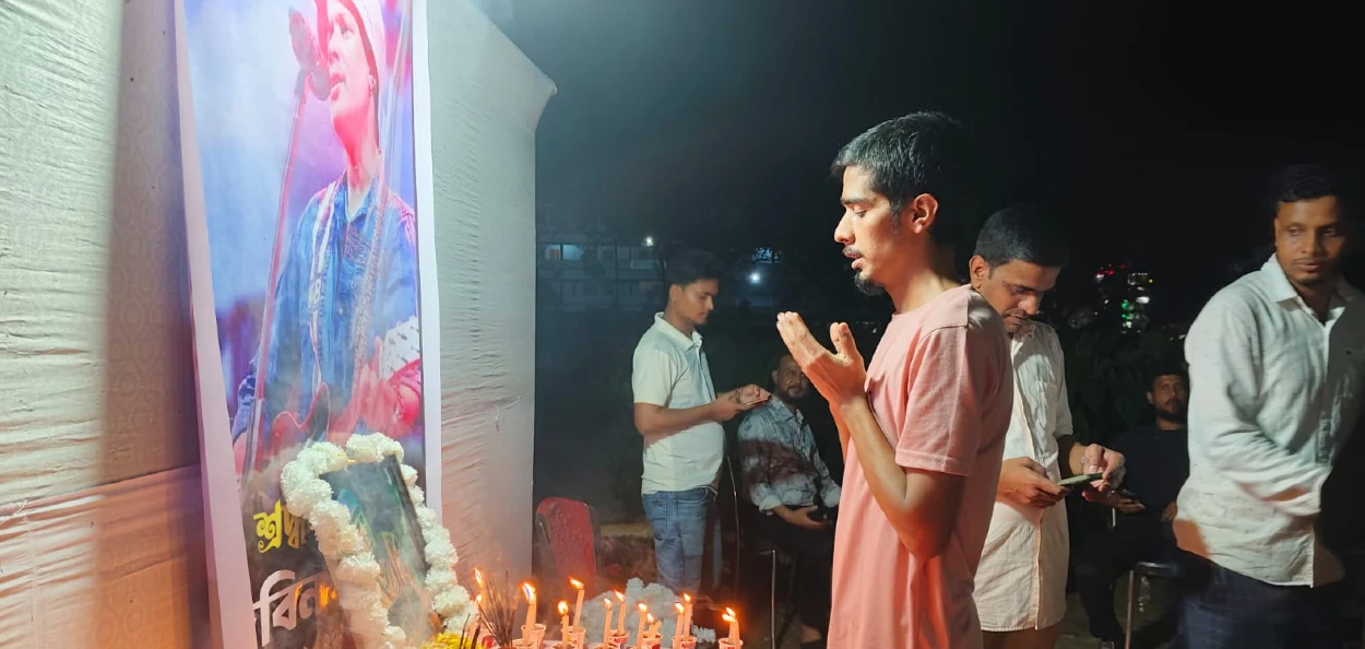 জুবিন গাৰ্গলৈ শ্ৰদ্ধাঞ্জলি এজন যুৱকৰ, শ্ৰীভূমি জিলাৰ বদৰপুৰত