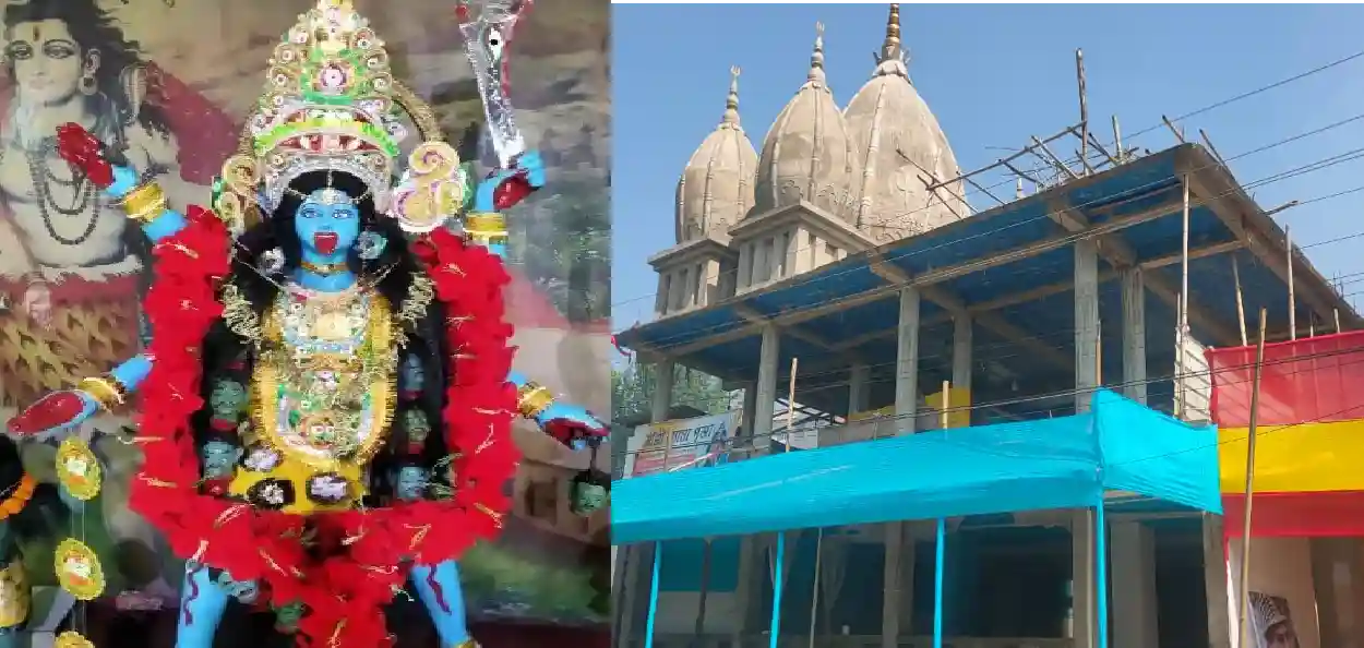 ধাৰাপুৰ চাৰিআলিৰ নৱনিৰ্মিত শ্ৰী শ্ৰী কালী মন্দিৰত অনুষ্ঠিত শ্যামা পূজা