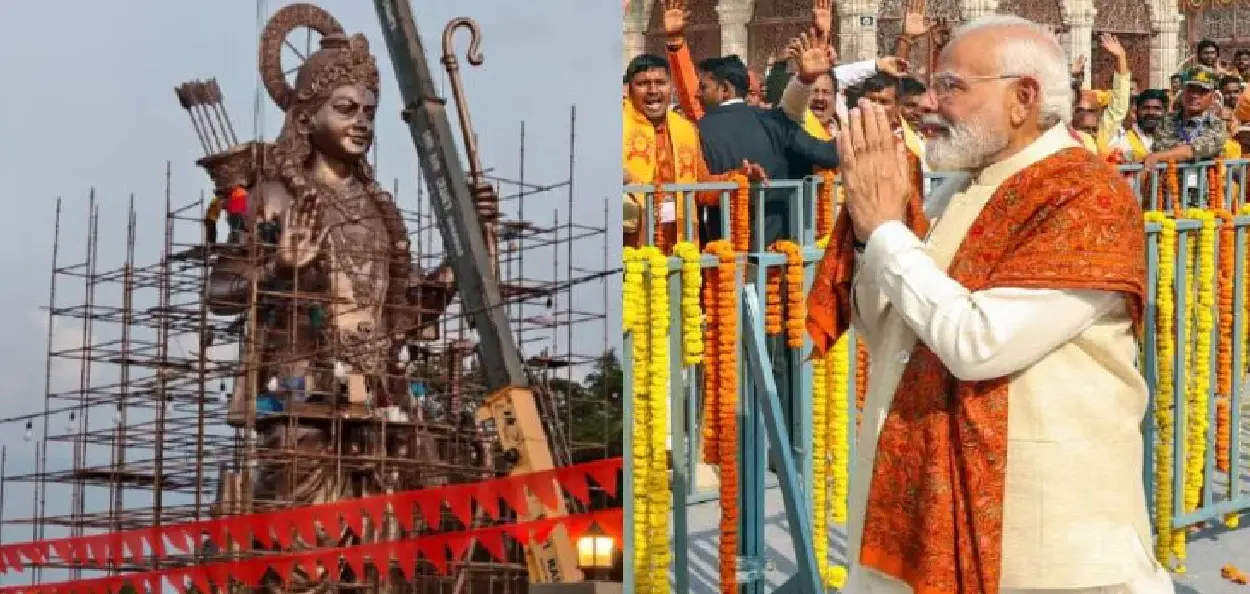 গোৱাত ৭৭ ফুট উচ্চতাৰ ভগৱান ৰামৰ মূৰ্তি উন্মোচন কৰিব প্ৰধানমন্ত্ৰীয়ে