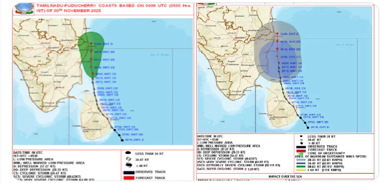 ‘দিটৱা’ ঘূৰ্ণীবতাহৰ বাবে তামিলনাডুত সতৰ্কতা জাৰি