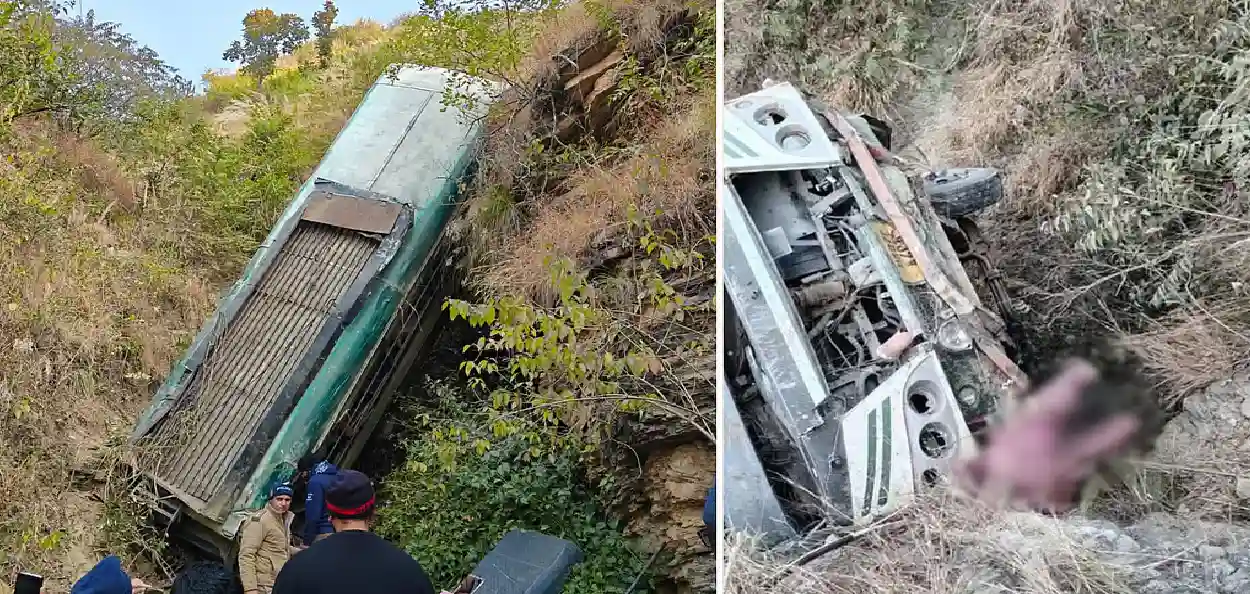 উত্তৰাখণ্ডৰ আলমোৰাত নিয়ন্ত্ৰণ হেৰুৱাই দ’ খাৱৈত পৰিল যাত্ৰীবাহী বাছ, নিহত ৬