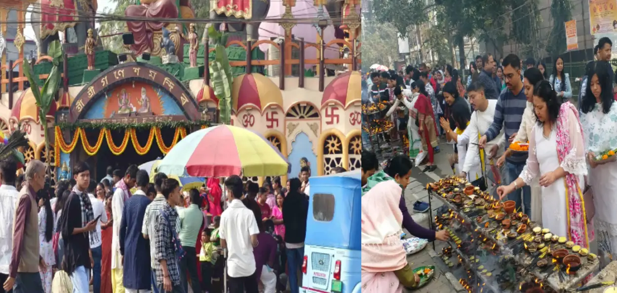 নৱবৰ্ষৰ পহিলা দিনটোত নেদেখাজনৰ আশিস বিচাৰি পুৱাৰে পৰা মঠ-মন্দিৰত ভক্তৰ ভিৰ
