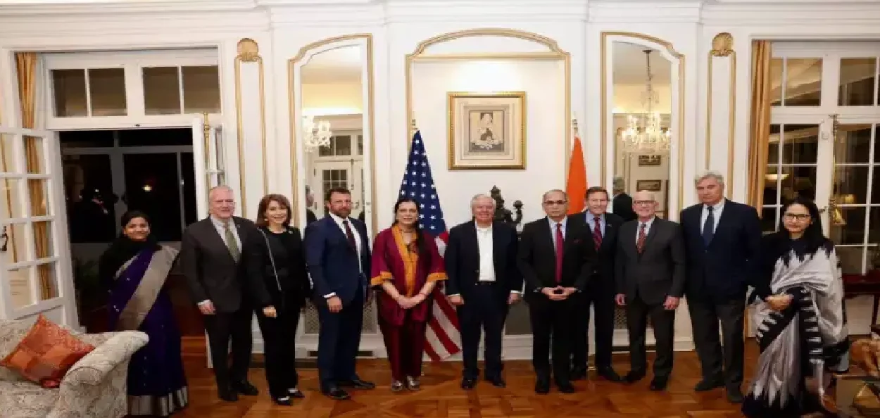 আমেৰিকাৰ প্ৰতিনিধি সদনৰ ১২ সদস্যৰে ভাৰতৰ ৰাষ্ট্ৰদূতৰ দ্বিপাক্ষিক বৈঠক 