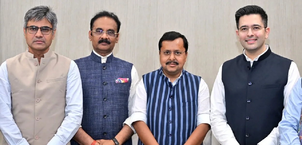 ৰাঘৱ চাড্ডা, অশোক মিত্তল আৰু সন্দীপ পাঠক নীতিন নবীনৰ সৈতে শুকুৰবাৰে 