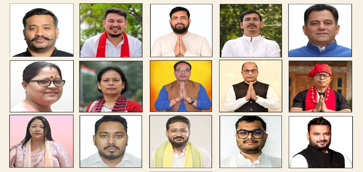 অসম বিধানসভালৈ নিৰ্বাচিত হোৱা নতুন প্ৰাৰ্থীসকলৰ একাংশ
