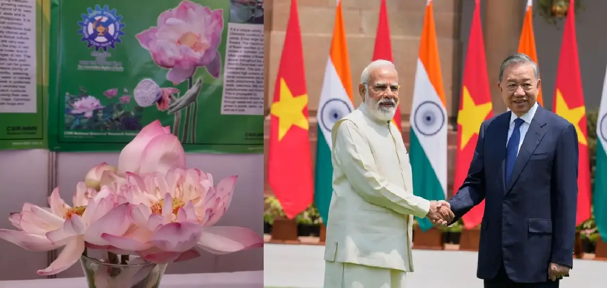 পদুম ফুলৰ প্ৰজাতি নমোহ ১০৮, প্ৰধানমন্ত্ৰী নৰেন্দ্ৰ মোদী আৰু ভিয়েটনামৰ ৰাষ্ট্ৰপতি টু লাম