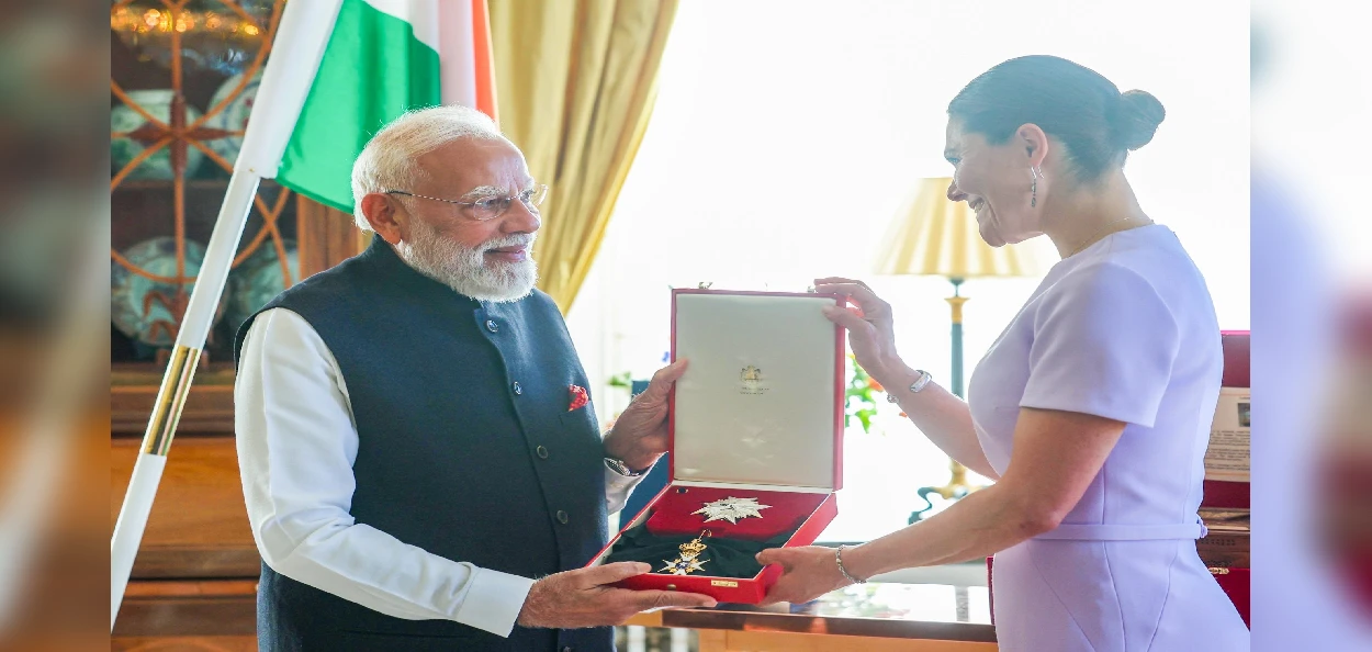 ছুইডেনৰ সৰ্বোচ্চ সন্মান ‘অৰ্ডাৰ অৱ দ্য পোলাৰ ষ্টাৰ’ প্ৰদান প্ৰধানমন্ত্ৰী নৰেন্দ্ৰ মোদীক