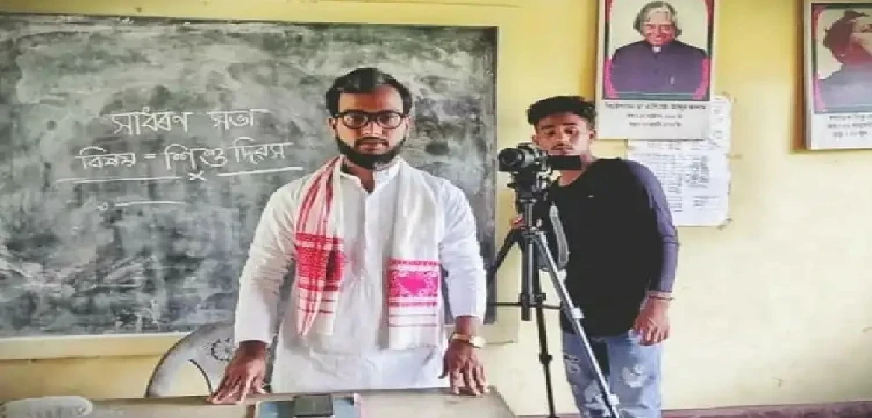 তথ্যচিত্ৰত অভিনয়ৰ সময়ত আমিনুল হক