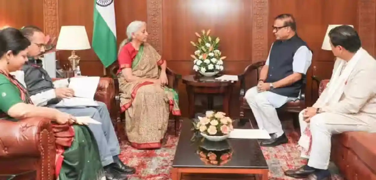  বিত্তমন্ত্ৰী সীতাৰমণক সাক্ষাৎ মুখ্যমন্ত্ৰী হিমন্ত বিশ্ব শৰ্মা, কনৰাড ছাংমাৰ